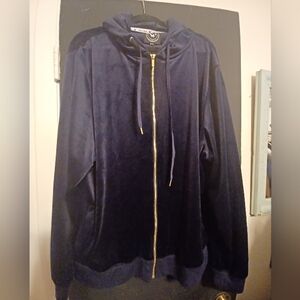 White Mark Deep Blue Hoodie